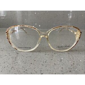 Vintage 1990’s Ivory & Gold Eyeglasses Sophia Loren Zyloware Frames Only 56~17